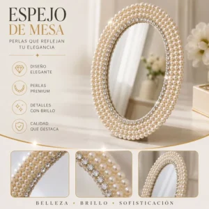 Espejo Ovalado Perlas