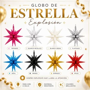 Globo de estrella explosión