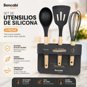 Set de utensilios de silicona 3 piezas