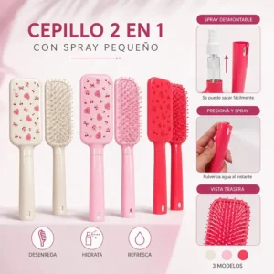 Cepillo 2 en 1 con spray