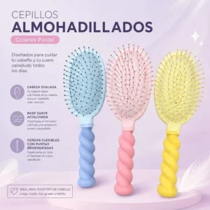 Cepillo almohadillados color pastel