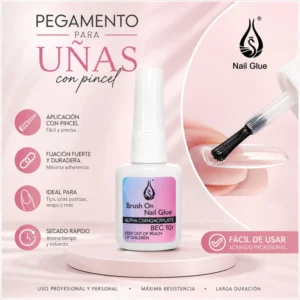 Pegamento para uñas con pincel