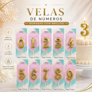 set de velas de números