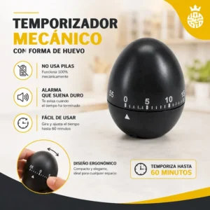 Temporizar mecánico con forma de huevo